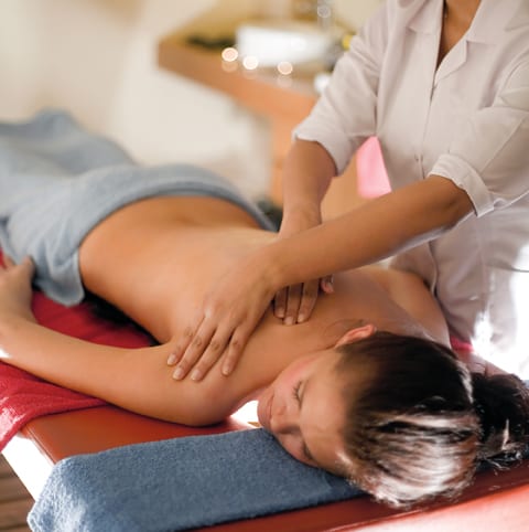 Woman getting a massage